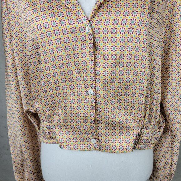 Zara Satin-Effect Blouse. Multi-Colored. XXL - Picture 7 of 12